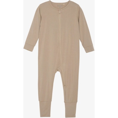 Rostoucí bambusové pyžamo na zip overal béžová Simply Taupe MINYMO