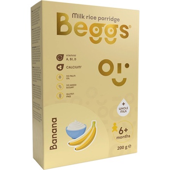 Beggs Mliečna ryžová kaša banánová 200 g