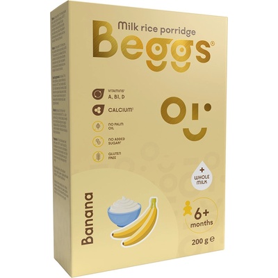 Beggs Mliečna ryžová kaša banánová 200 g