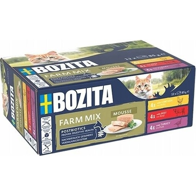 Bozita Mousse Mixed Farm 12 x 85 g