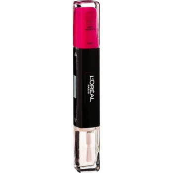 L'Oréal LOreal Paris Infallible Лак за нокти 2-в-1 010 Keep Magenta 2 x 5 ml