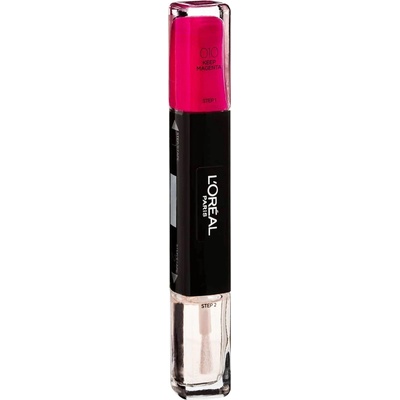 L'Oréal LOreal Paris Infallible Лак за нокти 2-в-1 010 Keep Magenta 2 x 5 ml