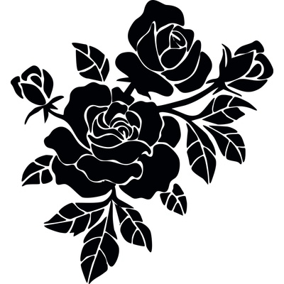 Artemiss Ruža plastová šablóna 3 G 29 cm x 29 cm