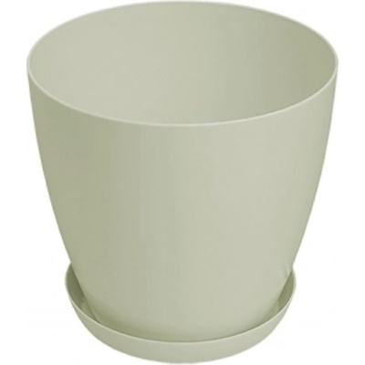 Gardino, Květináč LUX 22 cm s podmiskou, béžový