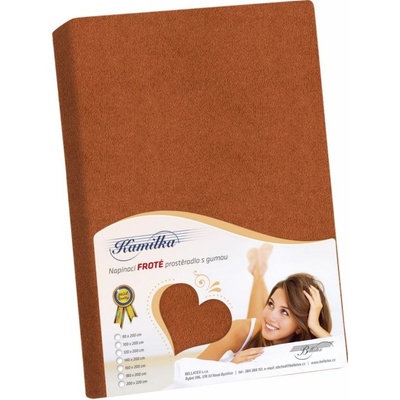 Bellatex froté prostěradlo Kamilka hnědé 140x200