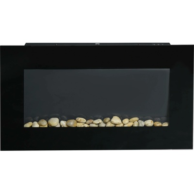 Homcom Elektrický nástěnný krb 72,5 x 11,5 x 40 cm černý