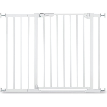 Hauck Предпазна преграда за врата Hauck - Clear Step Autoclose 2 + удължител 21 cm, бяла (597507)