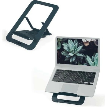 Stojan na notebook nastaviteľný Leitz Ergo hliníkový ultra plochý nastaviteľný, zamatový šedý
