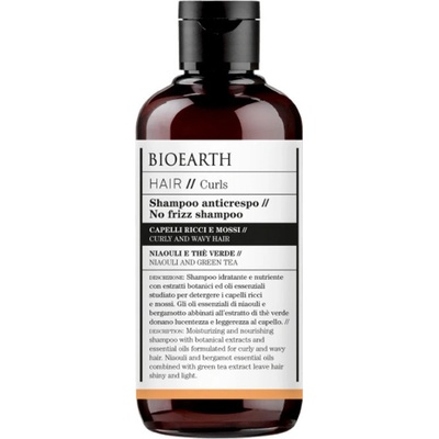 Bioearth No frizz shampoo šampon proti krepatění pro kudrnaté a vlnité vlasy 250ml