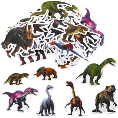 Sada nálepiek pre deti s dinosaurami 4-7 cm 50 ks