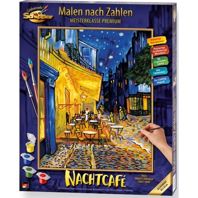 Schipper Malování podle čísel Terasa kavárny v noci Nachtcafé 40 x 50 cm