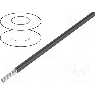 Alpha Wire 2844/19 SL001 HookUp Wire lanko Cu 24AWG PTFE tmavě šedá 250V 305m