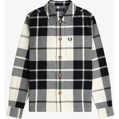 Fred Perry Men's Tartan Twill Overshirt - Ecru 560