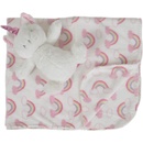 Cangaroo Бебешко одеяло 90/75 cm с играчка Unicorn rainbow