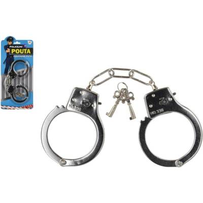 Teddies pouta policejní kov s klíčem