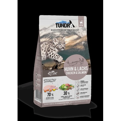 TUNDRA Cat kitten chiken and Salmon - Премиум пълноценна суха храна за подрастващи котки, без зърно, със пилешко и сьомга 272 гр