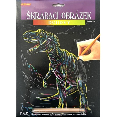 Creatoys Škrabovací obrázek duhový T Rex – Zboží Mobilmania