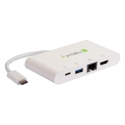 TECHLY IADAP USB31-DOCK1 Адаптер USB-C към HDMI 4K, USB-A 3.0, RJ45 Gigabit, USB-C PD (IADAP USB31-DOCK1)
