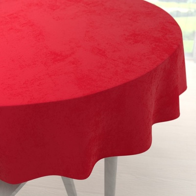 Biante Veľký zamatový okrúhly obrus Velvet Premium SVP-051 Sýto červený Ø 240 cm