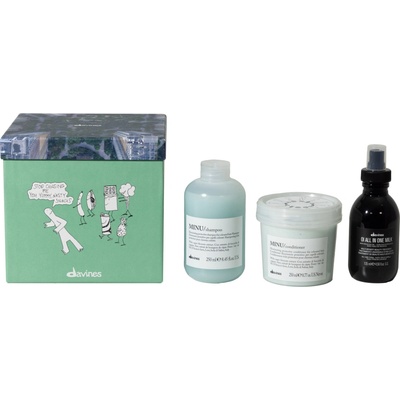 Davines MINU SET - Shampoo 250 ml + Conditioner 250 ml + Oi Milk 135 ml