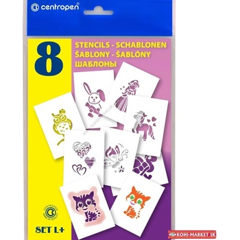 Šablóna k fúkacím fixkám Centropen Dievčenská L+