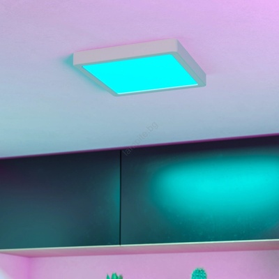 EGLO 901378 -LED RGBW димируемо таванно осветително тяло за баня FUEVA-Z LED/10, 5W/230V 22x22cm IP44 бяло (EG901378)