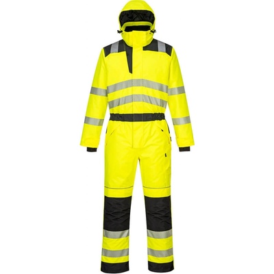 Portwest PW352 zimná reflexná kombinéza žltá-čierna L