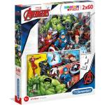 Clementoni - Puzzle 2x60 Avengers - 40 - 99 piese