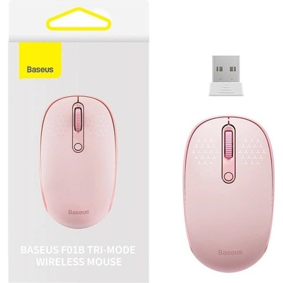 Baseus F01B Tri-mode 2.4G BT5.0 1600 DPI pink