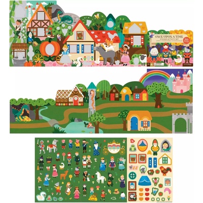 Petit Collage Znovupoužitelné samolepky se scénou Bylo nebylo
