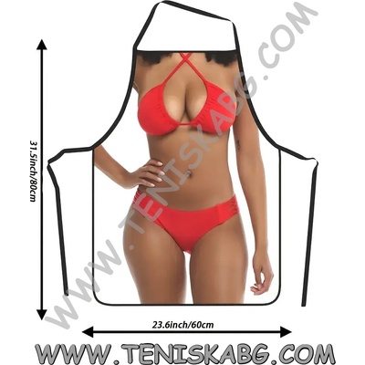 Престилка - Червен бански