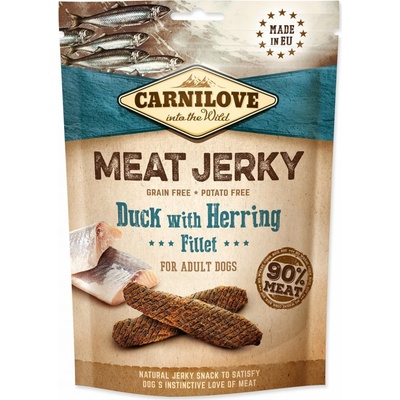 Carnilove Jerky kačka a sleď plátky 100 g