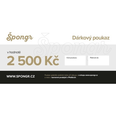 Darčekový poukaz 2500 Kč