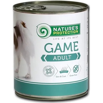 AKVATERA Nature's Protection DOG Adult Game, консерва с месо от дивеч, за пораснали кучета, Литва - 800 гр