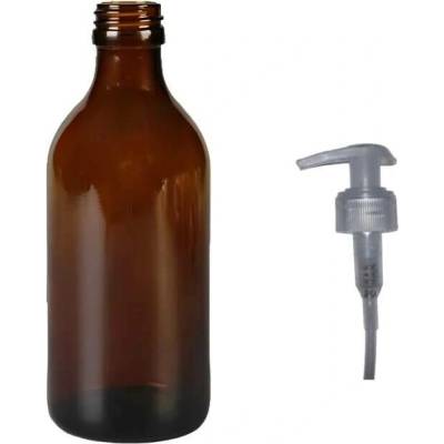 Luna Skleněná lékovka s transparentní pumpičkou 250 ml