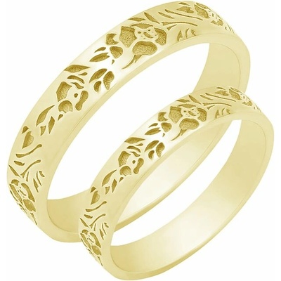 Eppi Romantické snubní prsteny s gravírem kytek Rabia RW43864