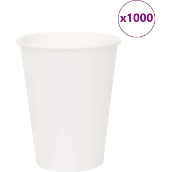 vidaXL хартиени чаши за кафе 1000 бр. 12oz 300ml White (4102792)