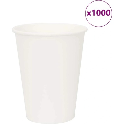 vidaXL хартиени чаши за кафе 1000 бр. 12oz 300ml White (4102792)