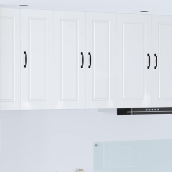 vidaXL Стенен шкаф PORTO Лъскаво бяло 60 x 31 x 80 см Инженерно дърво (885399)