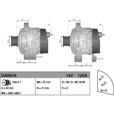 DENSO generAtor DAN016