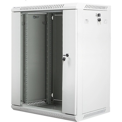 Lanberg Комуникационен шкаф Lanberg WF01-6415-10S, 19", 15U, 600 x 450 x 774, сив (WF01-6415-10S)