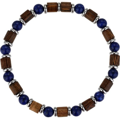 Jan Kos jewellery Ocelový náramek s hnědým zirkonem STA-6910