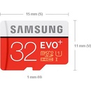 Pamäťové karty Samsung EVO+ microSDHC 32GB UHS-I U1 + adapter MB-MC32DA/EU