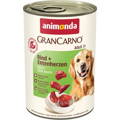 Animonda GranCarno Original Adult hovězí kachní srdce 6 x 400 g