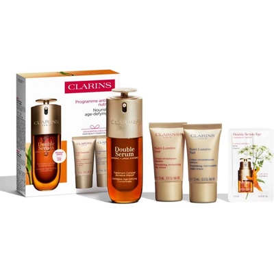 Clarins Double Serum & Nutri-Lumière Collection подаръчен комплект за зряла кожа