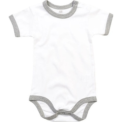 Babybugz Dojčenské body s krátkym rukávom BZ White