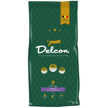 Delcon Cat Adult Chicken High Premium - супер премиум суха храна за пораснали котки от всички породи, домашни птици и ориз, 1, 75 кг - Белгия