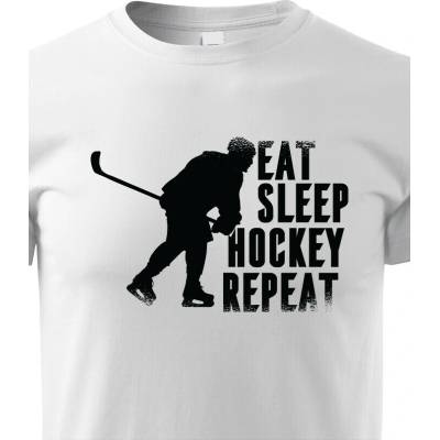 Dětské tričko Eat sleep hockey repeat BíláCanvas Dětské tričko Bezvatriko.cz 2690