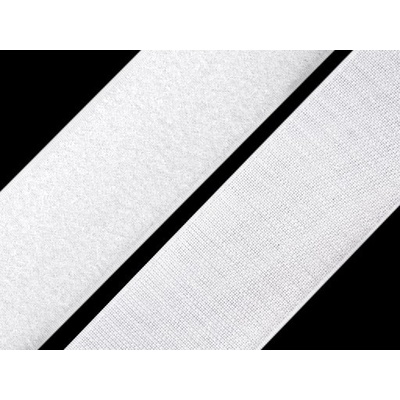 Prima-obchod Suchý zip háček + plyš šíře 50 mm bílý, černý PES/PA, barva Bílá