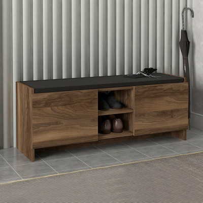 TopMebel Шкаф за обувки Verly TopMebel от меламин в орех 110x33.2x43cm